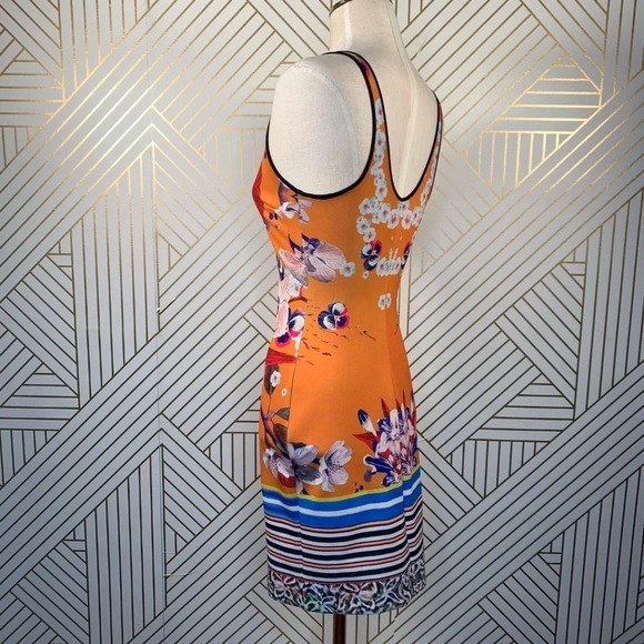 Clover Canyon Prism Orchid Neoprene Dress Orange - Picture 6 of 8